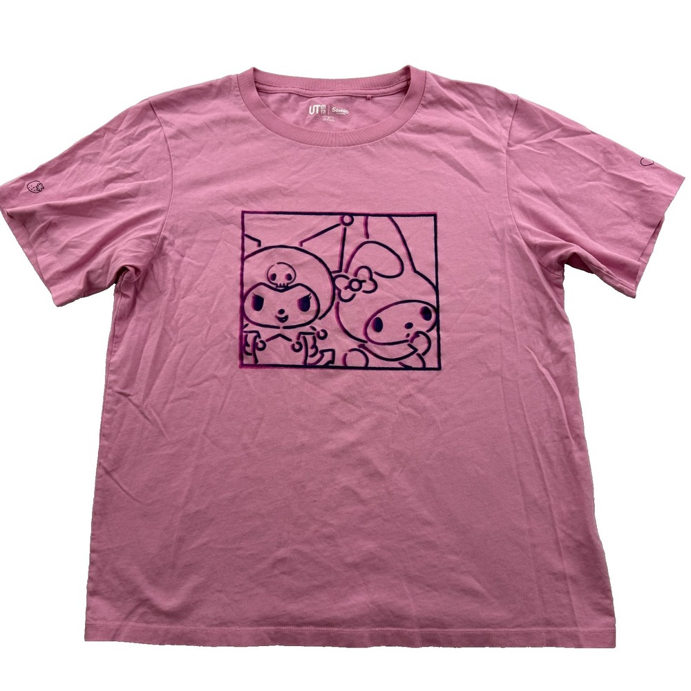 Uniqlo UT Sanrio Kuromi My Melody Pink Graphic T-Shirt Womens Medium